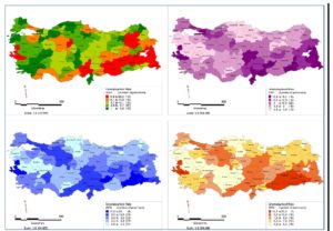 Map of unemployment rates for 2004-2013.